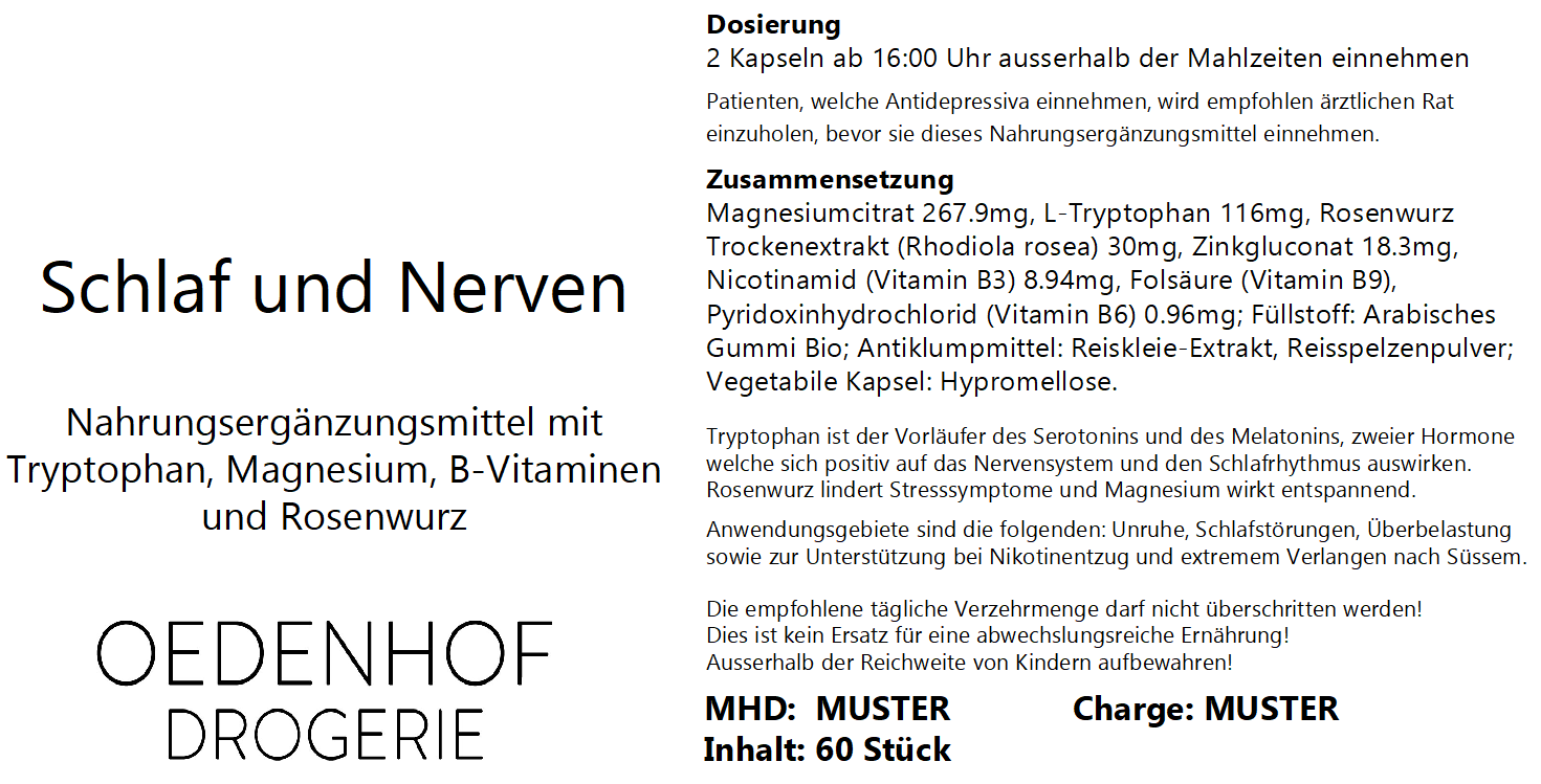 Oedenhof Schlaf und Nerven Kapseln 60 Stk.