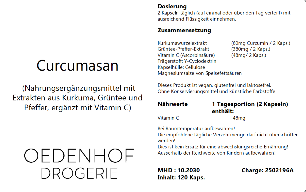 Oedenhof Curcumasan Kapseln 120 Stk.