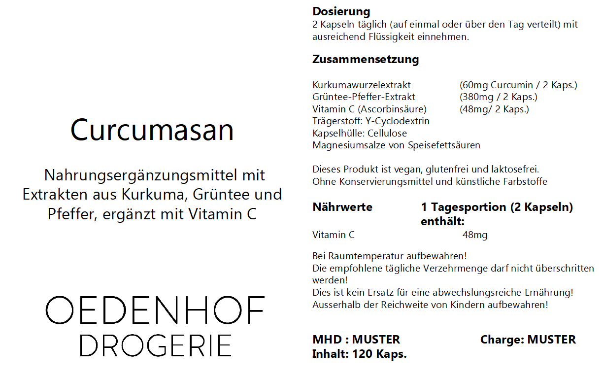Oedenhof Curcumasan Kapseln 120 Stk.