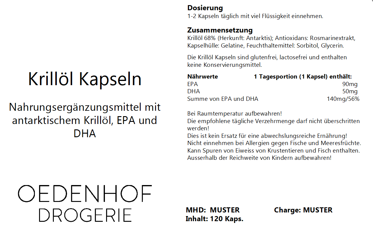 Oedenhof Krillöl Kapseln 120 Stk.